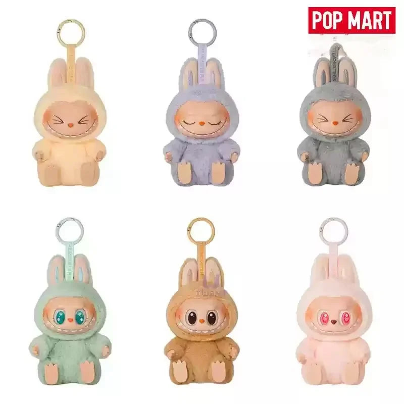 Genuine Popmart Labubu V1 V2 V3 Heartbeat Macaron Have A SEAT Big Into Energy Series Pendant Doll Decor Keychain Collection